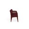 Lesro Lenox Wood 4 Seat Tandem Seating Wood Frame, Mahogany, OH Wine Upholstery LW4103 - alternate 2